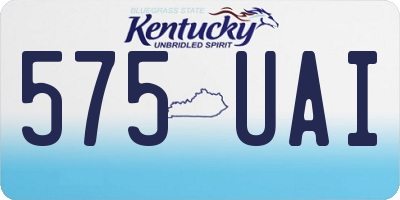 KY license plate 575UAI