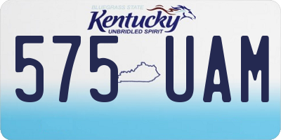 KY license plate 575UAM