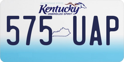 KY license plate 575UAP