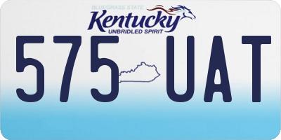 KY license plate 575UAT