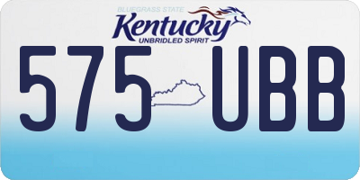 KY license plate 575UBB