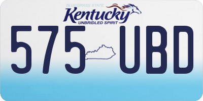 KY license plate 575UBD