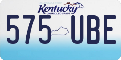 KY license plate 575UBE