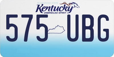 KY license plate 575UBG