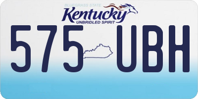 KY license plate 575UBH