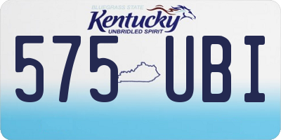 KY license plate 575UBI