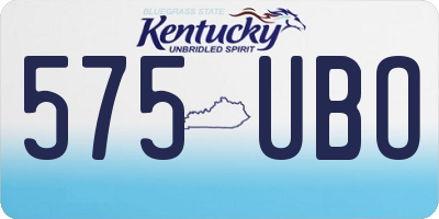 KY license plate 575UBO
