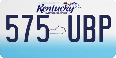 KY license plate 575UBP