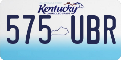 KY license plate 575UBR