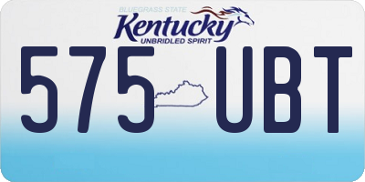 KY license plate 575UBT