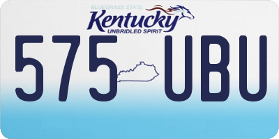 KY license plate 575UBU