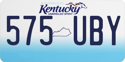 KY license plate 575UBY