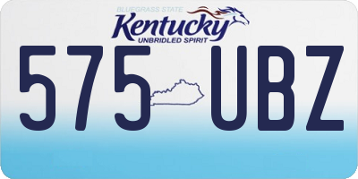KY license plate 575UBZ
