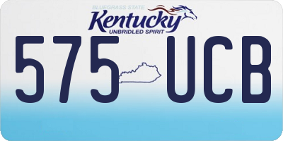 KY license plate 575UCB