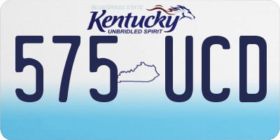 KY license plate 575UCD