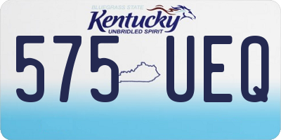 KY license plate 575UEQ