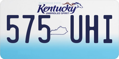KY license plate 575UHI