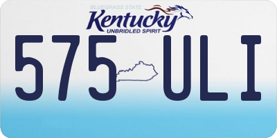 KY license plate 575ULI