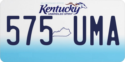 KY license plate 575UMA