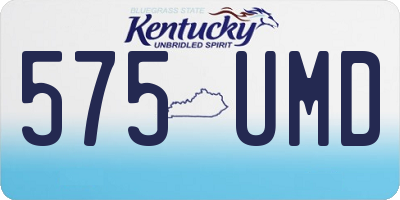 KY license plate 575UMD