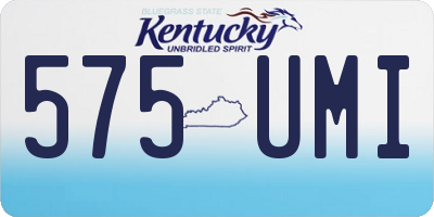 KY license plate 575UMI