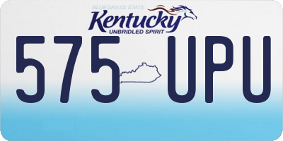 KY license plate 575UPU