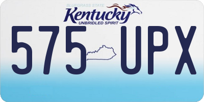 KY license plate 575UPX