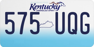 KY license plate 575UQG