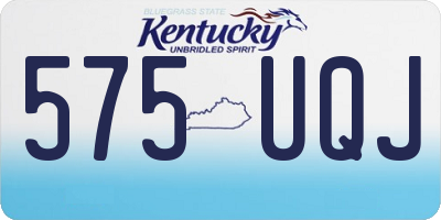 KY license plate 575UQJ