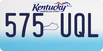 KY license plate 575UQL