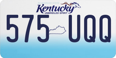 KY license plate 575UQQ