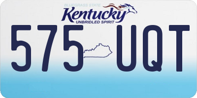 KY license plate 575UQT