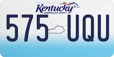 KY license plate 575UQU