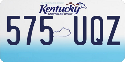 KY license plate 575UQZ