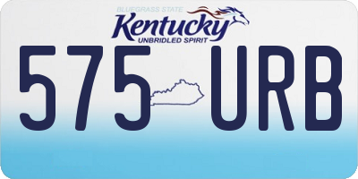 KY license plate 575URB