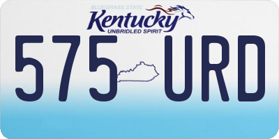 KY license plate 575URD