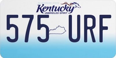 KY license plate 575URF