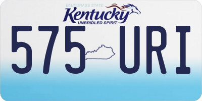 KY license plate 575URI
