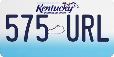 KY license plate 575URL