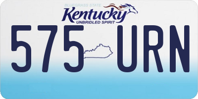 KY license plate 575URN