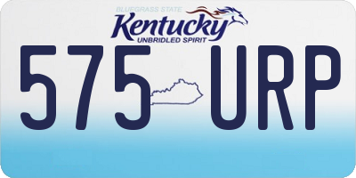 KY license plate 575URP