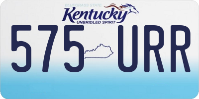 KY license plate 575URR