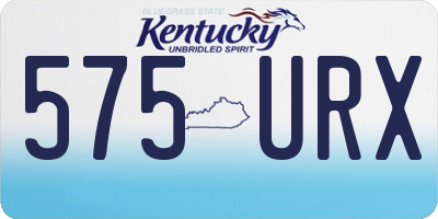 KY license plate 575URX