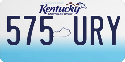 KY license plate 575URY