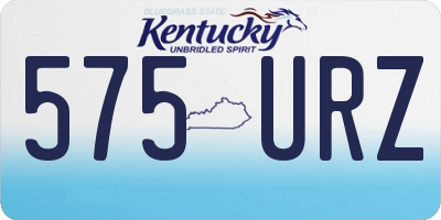 KY license plate 575URZ
