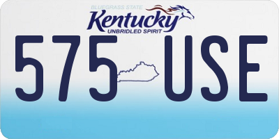 KY license plate 575USE