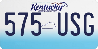 KY license plate 575USG