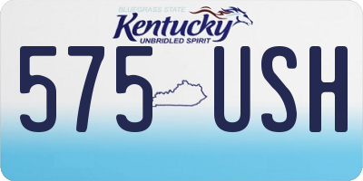 KY license plate 575USH