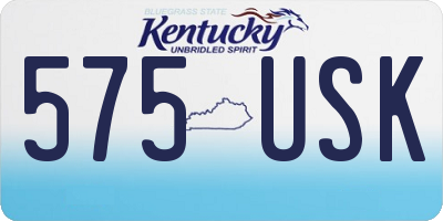 KY license plate 575USK
