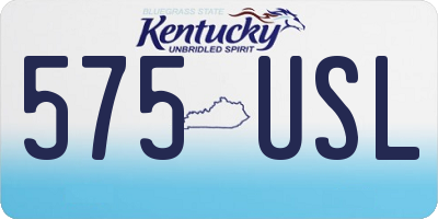 KY license plate 575USL